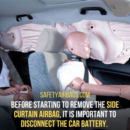 Disconnect the car battery - how to remove side curtain airbag