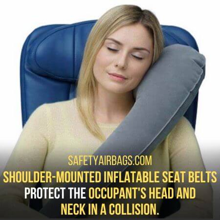 Shoulder-mounted inflatable seat belts