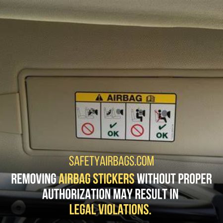 Legal violations - is it illegal to remove airbag stickers