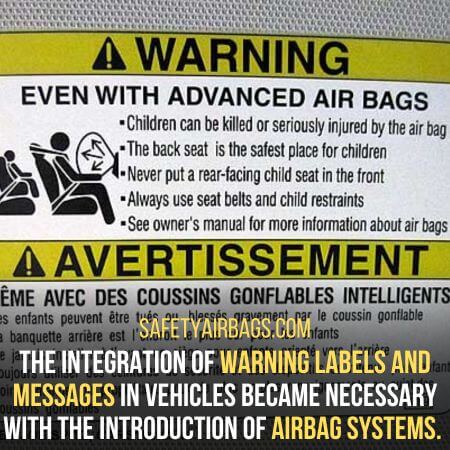 Warning labels and messages - why are airbag warnings in french