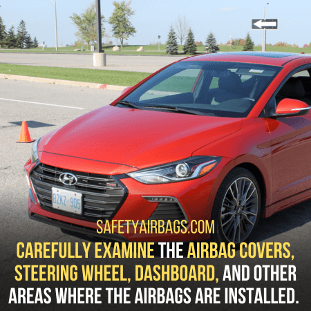 Airbag covers, steering wheel, dashboard - hyundai elantra airbag light on