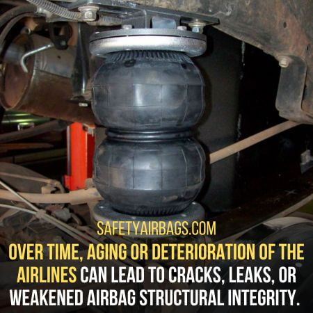 Over time, aging or deterioration of the airlines - common problems with airbag suspension